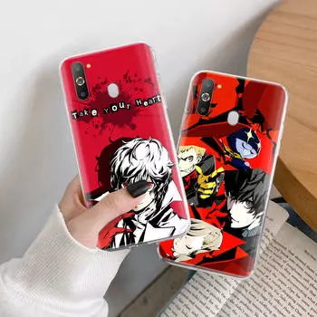Чехол ersona 5 Joker TPU для iPhone XR 7 8 14 15 11 12 13 X XS Pro Max Xiaomi Redmi 13C Note 9 Samsung A22 S23 S24 Ultra Plus VIVO Samsung S10E аэро
