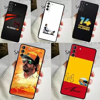 Чехол F1 Racing Fernando Alonso 14 для Samsung Galaxy S22 S23 S24 Ultra Note 20 10 S8 S9 S10 Plus S21 S20 FE, мягкий чехол Galaxy S21 FE