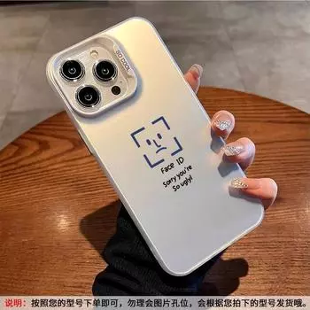 Чехол Face ID для iPhone 15promax - милый мультяшный мягкий силиконовый чехол для телефона iPhone Чехол для iPhone 15/14/13/12/11/Xs/XR ProMax Apple 11 белый