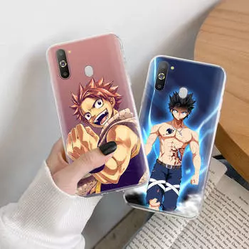 Чехол Fairy Tail TPU для iPhone XR 7 8 14 15 11 12 13 X XS Pro Max Xiaomi Redmi 13C Note 9 Samsung A22 S23 S24 Ultra Plus VIVO Redmi 9 аэро