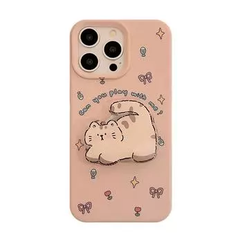 Чехол Fat Cat Cat Stand для iPhone 16 15 14promax, совместимый и подходящий для iPhone 15 14 13 12 promax 16promax