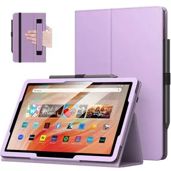 Чехол Fire HD 10 MoKo Fire HD 10 10 Plus 13-го поколения, специальный защитный чехол, полный защитный чехол, чехол-подставка с держателем для руки, место для хранения карандашей