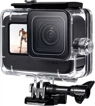 Чехол FitStill Housing Case совместим с Go Pro HERO 10 HERO 9 Black водонепроницаемый и пылезащитный защитный корпус для погружения на глубину до 60 м, совместимый с Go Pro