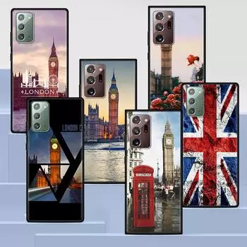 Чехол Flag United Kingdom London для Samsung Galaxy S20 FE S21 Ultra S10 Lite S10e S9 S8 Plus S7 Edge A12 черный мягкий чехол для телефона Samsung S21 Ultra