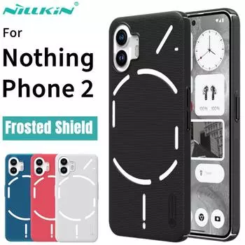 Чехол For Nothing Phone 2 Nillkin Super Frosted Shield, противоударный, жесткий, ультратонкий, защитная задняя крышка For Nothing Phone2 Nothing Phone 2 чёрный