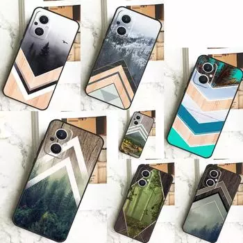 Чехол Forest Geometry Wood Nature для OPPO Reno 4Z 5Z 8T 10 Pro 11 F 4 6 7 8 5 Lite OPPO Find X6 X5 Pro X2 X3 Lite OPPO Reno5 Lite