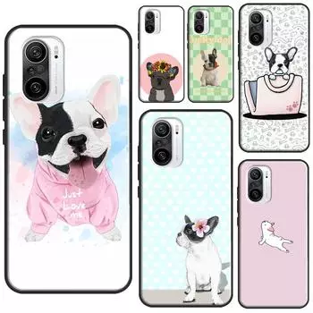Чехол French Bulldog для POCO F3 F1 F2 M3 M4 X4 Pro GT X3 Pro Чехол для Xiaomi Mi 11 Lite 12 X Mi 11T Pro Mi 9T (9T Pro)