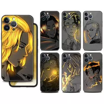 Чехол Funda для Apple iPhone 14 11 13 7 12 Pro 7 XR XS Max 8 Plus 6 14Pro, черный мягкий чехол для телефона, японское аниме, Токио Мстители iPhone 14 Pro Max