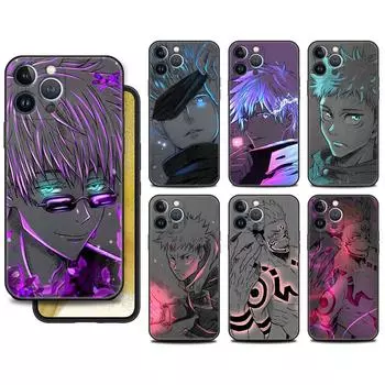 Чехол Funda для Apple iPhone 14 11 13 7 12 Pro 7 XR XS Max 8 Plus 6 14Pro 13Mini черный мягкий чехол для телефона Jujutsu Kaisen iPhone 14 Pro Max