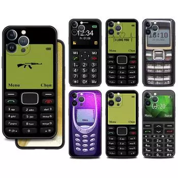 Чехол Funda для Apple iPhone 14 11 13 7 12 Pro 7 XR XS Max 8 Plus 6 14Pro 13Mini, черный мягкий чехол для телефона с принтом для смартфона iPhone 14 Pro Max