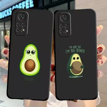 Чехол Funda для Xiaomi Redmi Note 9S 11 Pro 9 8 10S 11T 10 Lite 8T 11S 7 Pro + Note11 Pro 11E ТПУ Мягкий авокадо Эстетический матовый Redmi Note 7