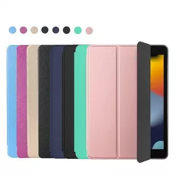 Чехол Funda Ipad 10 дюймов 2 2021, тройной чехол для электронной книги из искусственной кожи для iPad 9 10,2, чехол для планшета, чехол-подставка для iPad 9-го поколения iPad 9th 10.2 розы красного