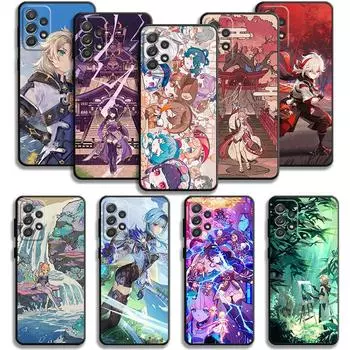 Чехол Game Genshin Impact Yan Fei Barbatos для Samsung Galaxy A14 A73 A53 A71 A51 A31 A33 A22 A12 A21s A13 A32 A52s A72 A52 A23 Samsung A11