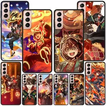 Чехол Gaming Genshin Impact для Samsung Galaxy S23 S21 S22 S20 FE S9 S10 S24 Ultra S10e S9 Plus, мягкий черный чехол-бампер из ТПУ Samsung S9