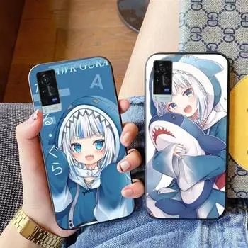 Чехол Gawr Gura Cute для телефона VIVO Y95 Y93 Y31 Y20 V19 V17 V15 Pro X60 NEX, мягкий черный чехол для телефона VIVO Y95