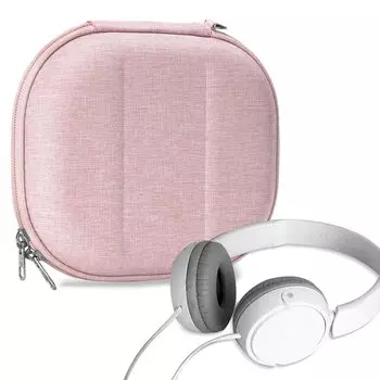 Чехол Geekria Case NOVA для наушников, совместимый с жестким чехлом, дорожный жесткий чехол Sony, совместимый с Sony, поставляется с чехлом для хранения MDR-ZX600, розовый