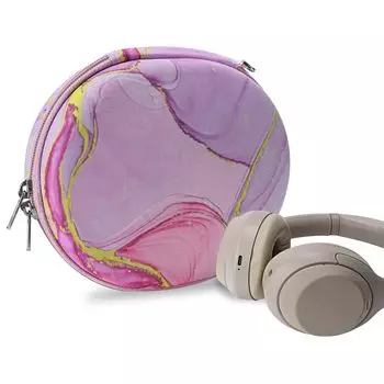 Чехол Geekria Case NOVA для наушников, совместимый с жестким чехлом, дорожный жесткий чехол Sony, совместимый с Sony, поставляется с чехлом для хранения WHXB900N, WHH910NR, розовый