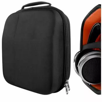 Чехол Geekria Case Sheild для наушников, совместимый с жестким чехлом, дорожный жесткий чехол, совместимый с HiFiMAN Ananda с чехлом для хранения SHANGRI-LA jr, чёрный