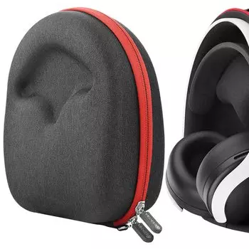 Чехол Geekria Case Sheild для наушников, совместимый с жестким чехлом, дорожный жесткий чехол, совместимый с Sony PlayStation 5 PULSE 3D, беспроводные PlayStation, золотой