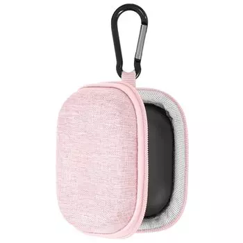 Чехол Geekria Shield с карабином, совместимый с беспроводными наушниками Jabra Elite 10 Gen Elite Elite Elite10 True Wireless, сменный защитный жесткий чехол розовый