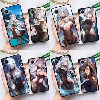 Чехол Genshin аниме Shenhe для Realme C55 C33 C31 C35 C30 C11 C15 C25s C21Y GT Neo 5 3T 2T 8 9 10 11 Pro Plus Realme C21Y C25Y