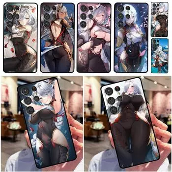 Чехол Genshin аниме Shenhe для Samsung Galaxy S20 S21 FE S22 Plus Note 20 Ultra S8 S9 S10 Note 10 Plus, чехол из ТПУ Galaxy S20 Plus