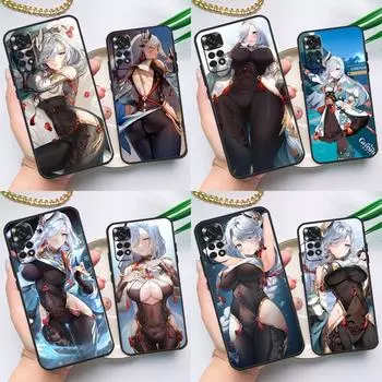 Чехол Genshin Anime Shenhe для Xiaomi Redmi Note 10 11 Pro 8 9 12 Pro 11S 10S 9S Redmi 9 10 12C 9C 10C задняя крышка Redmi Note 11 Pro