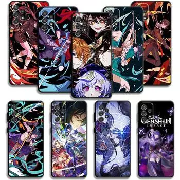 Чехол Genshin Impact Aether Lumine с рисунком для Samsung Galaxy A14 A73 A53 A71 A51 A31 A33 A22 A12 A21s A13 A32 A52s A72 A52 A23 Samsung A73 5G