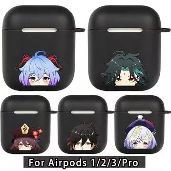 Чехол Genshin Impact Airpods для Airpods 3 2 1 Pro, силиконовый чехол для Bluetooth наушников Xiao Air Pod, чехлы для наушников, чехол