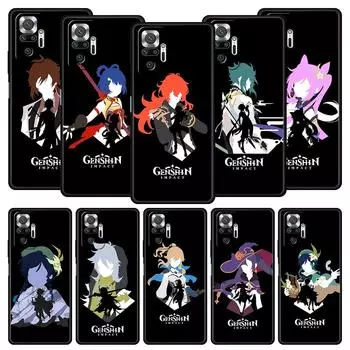 Чехол Genshin Impact аниме для Xiaomi Redmi Note 11 10 8 Pro 10S 9S 9 9T 8T 9C 9A 8A 7 K40 Gaming K50 11T 5G, силиконовый чехол для телефона Redmi 8A