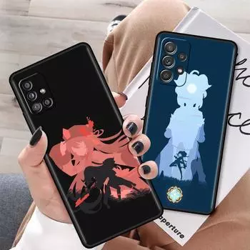 Чехол Genshin Impact Anime Funda для Samsung A51 A71 A12 A21s, чехол для Galaxy A31 A32 A52 A02s A11 A72 A41, матовый мягкий чехол для телефона Samsung A91