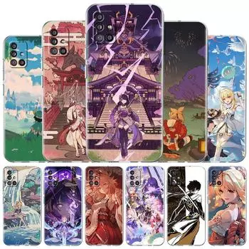 Чехол Genshin Impact Beelzebul Ya Miko для Samsung Galaxy A52 A32 A12 A71 A21s A22 A51 A50 A23 A31 A50 A41, мягкий чехол для телефона Samsung A12