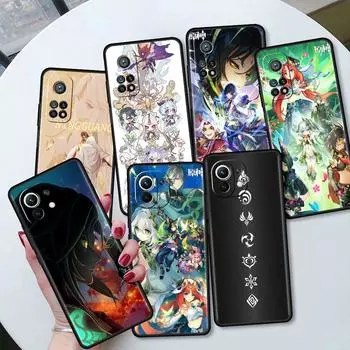 Чехол Genshin Impact Funda для Xiaomi Mi 11 Lite 5G NE 11T Pro 10T 9T Note 10 12 12X 12S, ультрамягкий силиконовый чехол для телефона Mi Note 10 Lite