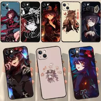 Чехол Genshin Impact Hu Tao для iPhone 13 12 14 15 Pro Max Mini 7 8 Plus SE 2020 X XS MAX XR 11 14 15 Pro Max iPhone 15Pro MAX