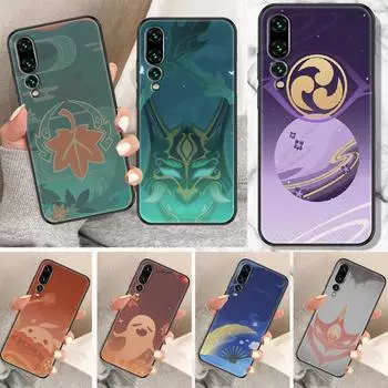 Чехол Genshin Impact Icon Xiao для телефона Huawei P Mate P10 P20 P30 P40 10 20 Smart Z Pro Lite, черный силиконовый чехол, мягкий чехол из ТПУ Huawei P10