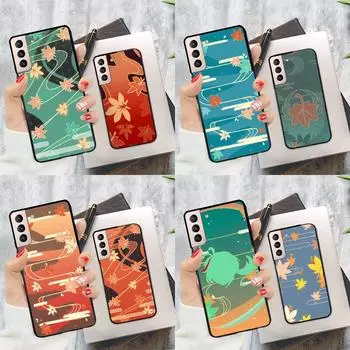 Чехол Genshin Impact Kaedehara Kazuha Leaf для Samsung Galaxy S21 S20 FE S9 S10 Note 10 Plus Note 20 Ultra S22 Ultra Soft Cover Galaxy S9