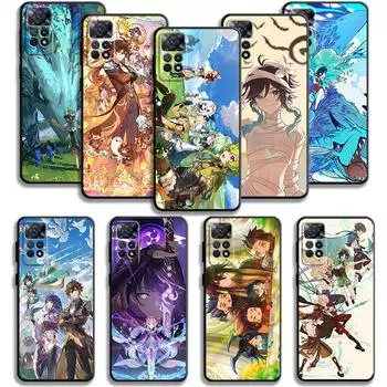Чехол Genshin Impact Kamisato Ayaka Xiao для Xiaomi Redmi Note 12 11t 11s 11 10 8 Pro 9 9s 9t 8t для Mi 10 8 9a 9c 10c 12c K40 For Redmi Note11T 5G