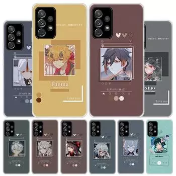 Чехол Genshin Impact Love для телефона Samsung Galaxy A53 A52 A73 A72 A12 5G A13 A22 A23 A32 A33 A02S A03S A42 A43 A50S, чехол Samsung A52