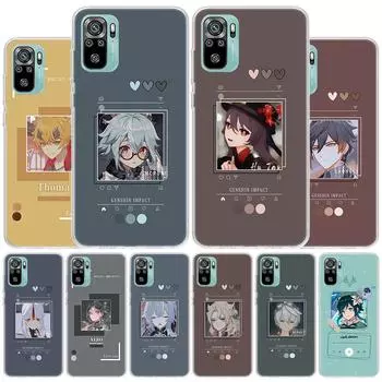 Чехол Genshin Impact Love для телефона Xiaomi Redmi Note 10 Pro Max 10S 9 9S 9T 8 8T 11T 11S 11 5G 11E 7 6 5 4X Coque Redmi Note 10S
