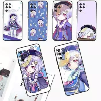 Чехол Genshin Impact Qiqi для OPPO A79 A74 A94 A58 A78 A98 A5 A9 A53 A52 A72 A15 A17 A77 A16 A76 A96 A57S A54S OPPO A79 5G