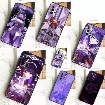 Чехол Genshin Impact Raiden Shogun для Samsung Galaxy A52 A32 A12 A14 A34 A54 A51 A71 A53 A33 A13 A15 A25 A35 A55 Samsung A52