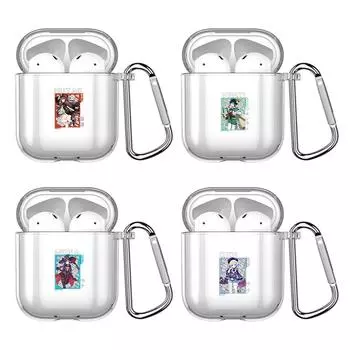 Чехол Genshin Impact с рисунком аниме Сяо с крючком для AirPods 2 3 1, чехлы для Apple AirPods Pro 2, прозрачный мягкий чехол Airpods pro