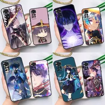 Чехол Genshin Impact Scaramouche для Xiaomi Redmi Note 12 11 10 9 8 Pro Note 8T 9S 10S 11S Redmi 10 10C 12C 9C Redmi Note 9