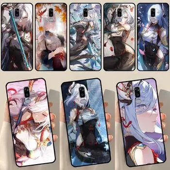 Чехол Genshin Impact Shenhe для Samsung Galaxy J3 J5 J7 2017 A3 A5 J1 2016 J4 J6 Plus A6 A7 A8 A9 J8 2018 Coque J3 2016 - J310
