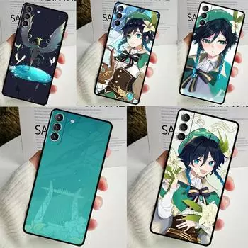 Чехол Genshin Impact Venti для Samsung Galaxy S24 S23 S22 Ultra Note 10 Plus Note 20 S9 S10 S20 S21 FE задняя крышка Galaxy S8