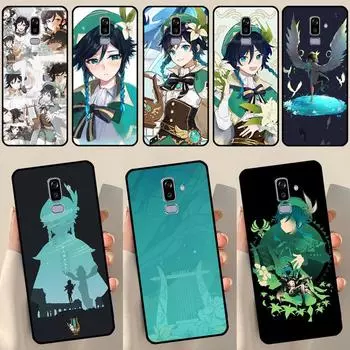 Чехол Genshin Impact Venti для Samsung Galaxy J7 2016 A3 A5 J1 J3 J5 2017 A6 A7 A8 A9 J8 2018 J4 J6 Plus J3 2017 - J330