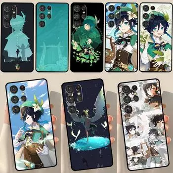 Чехол Genshin Impact Venti для телефона Samsung Galaxy S23 S21 S22 Ultra S8 S9 S10 Note 10 Plus S20 FE, чехол Funda Galaxy S22