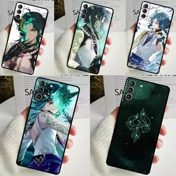 Чехол Genshin Impact Xiao для Samsung Galaxy S22 S23 S24 Ultra Note 20 10 S8 S9 S10 Plus S21 S20 FE, мягкий чехол Note 20 Ultra