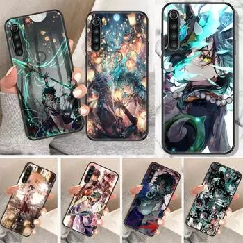 Чехол Genshin Impact xiao для телефона Xiaomi Redmi Note 7 8 9 10 7A 8T 9A 9T 9S 10S Pro черный 3D Etui art водонепроницаемый роскошный чехол Redmi 7A
