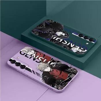 Чехол Genshion Impact Tartaglia с аниме для Samsung Galaxy S21 5g S10e S23 Ultra S20 Fe S10 S22 S9 Plus S8, квадратный жидкий чехол Samsung S20 5G